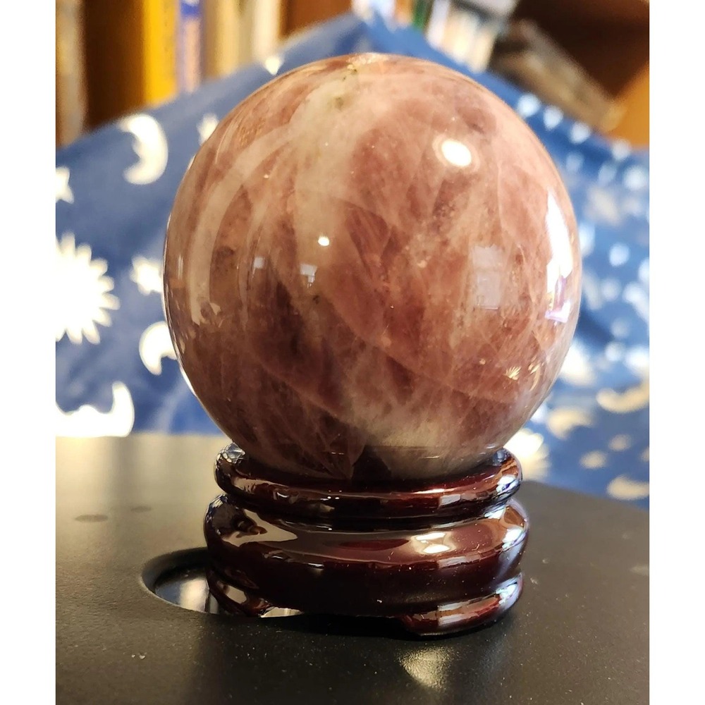 Rare Lavender Rose Quartz Sphere, 2.42" in Diameter, Purple & Pink Crystal Ball